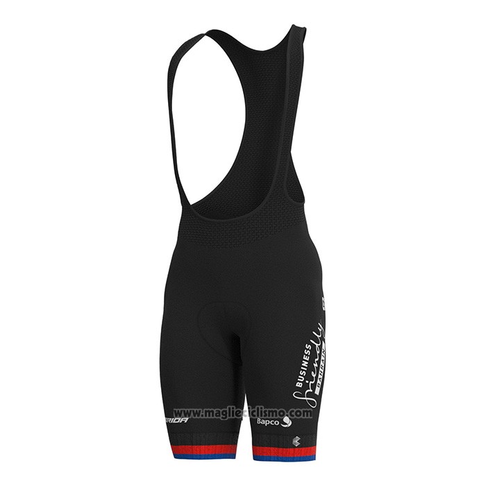 2022 Abbigliamento Ciclismo Slovenia Campione Bahrain Victorious Bianco Rosso Manica Corta e Salopette